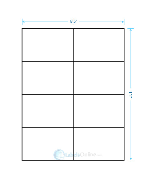 4.25" x 2.75" - 8 up - Aggressive Adhesive