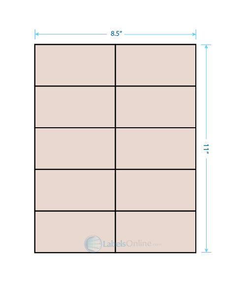 4.25" x 2.75" - 8 up - Pastel Tan