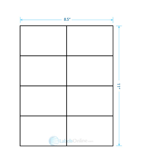 4.25" x 2.75" - 8 up - Removable