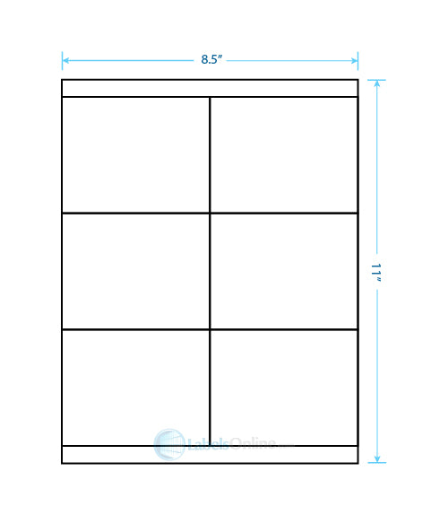 4.25" x 3.33" - 6 up - Clear Matte