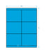 4.25" x 3.33" - 6 up - Fluorescent Blue