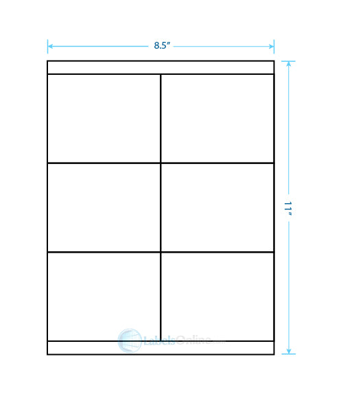 4.25" x 3.33" - 6 up - Matte Litho