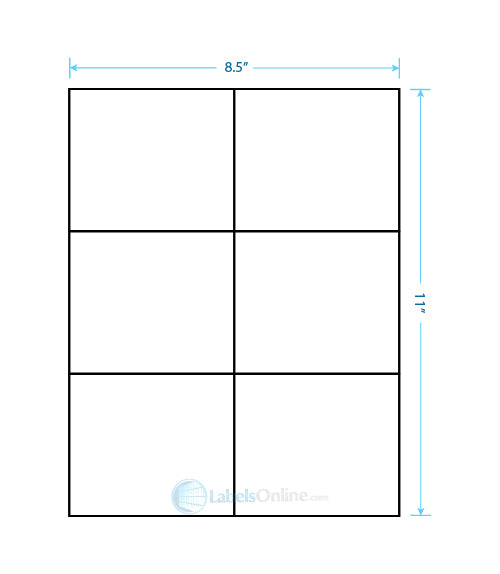 4.25" x 3.66" - 6 up - Matte Litho