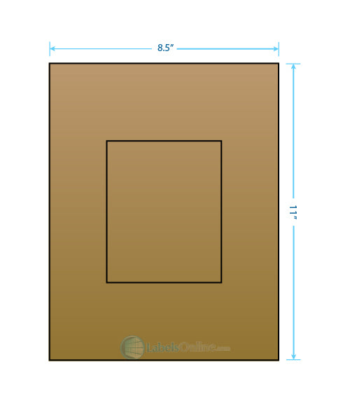 4.25" x 5.25" - 1 up - Brown Kraft (Laser / Inkjet)