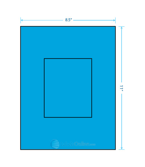 4.25" x 5.25" - 1 up - Fluorescent Blue (Laser)