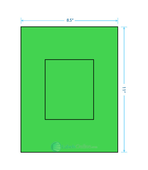 4.25" x 5.25" - 1 up - Fluorescent Green (Laser)