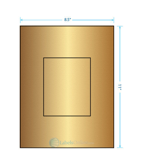 4.25" x 5.25" - 1 up - Gold Foil (Laser)