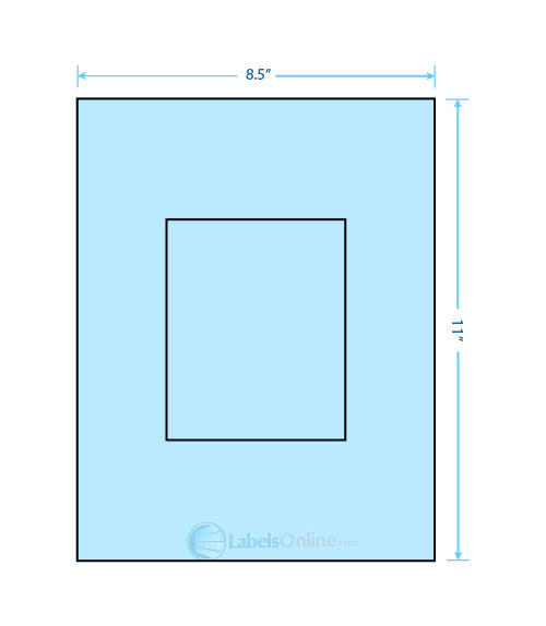 4.25" x 5.25" - 1 up - Pastel Blue (Laser)
