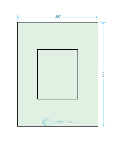 4.25" x 5.25" - 1 up - Pastel Green (Laser)