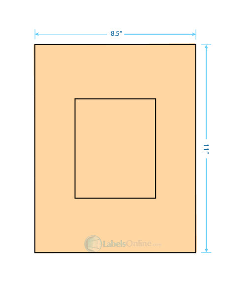4.25" x 5.25" - 1 up - Pastel Orange (Laser)