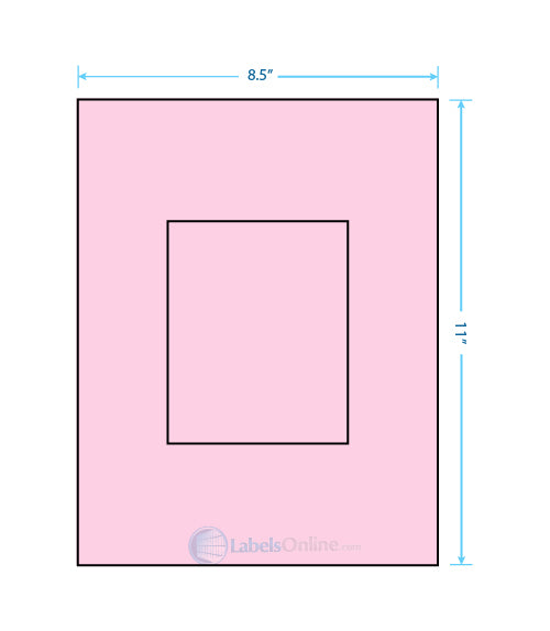 4.25" x 5.25" - 1 up - Pastel Pink (Laser)