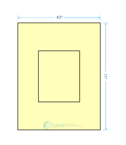 4.25" x 5.25" - 1 up - Pastel Yellow (Laser)