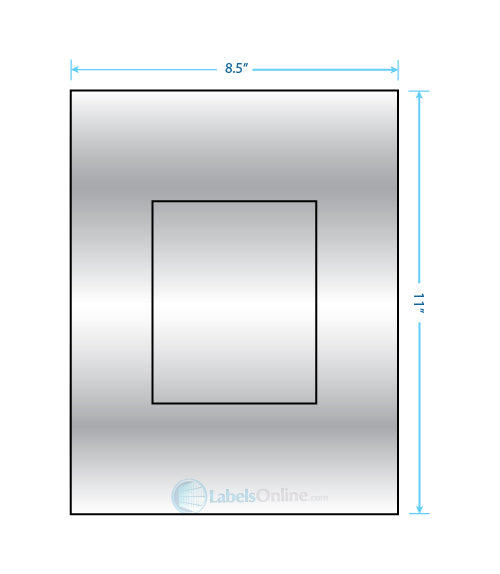 4.25" x 5.25" - 1 up - Silver Foil (Laser)