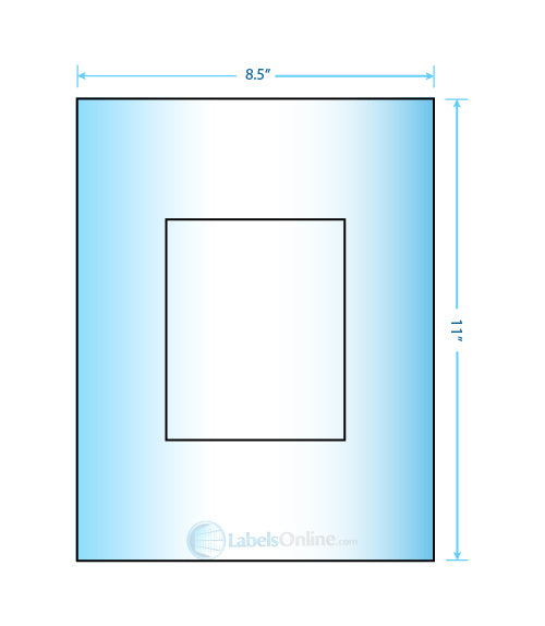 4.25" x 5.25" - 1 up - White Vinyl Drum (Laser)