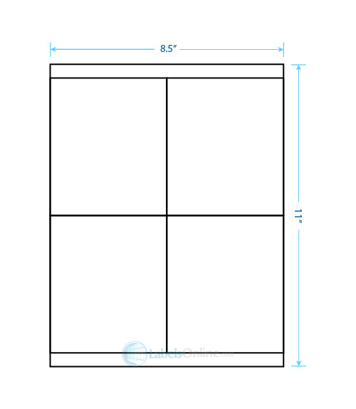 4.25" x 5" - 4 up - Matte Litho