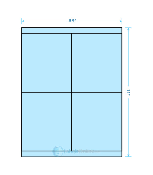 4.25" x 5" - 4 up - Pastel Blue