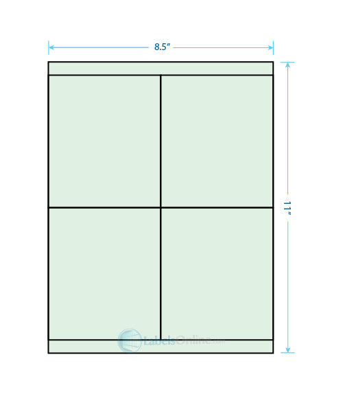 4.25" x 5" - 4 up - Pastel Green