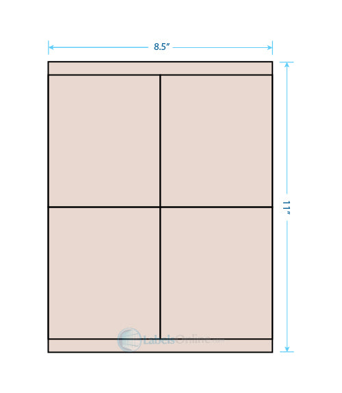 4.25" x 5" - 4 up - Pastel Tan