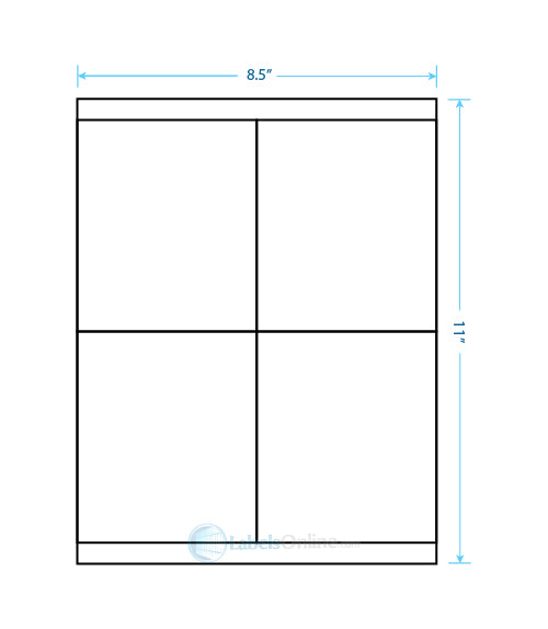 4.25" x 5" - 4 up - White Polyester