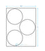 4.5" - 3 up - Aggressive Adhesive (Laser / Inkjet)