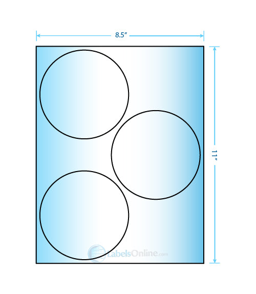 4.5" - 3 up - Premium High Gloss (Laser)