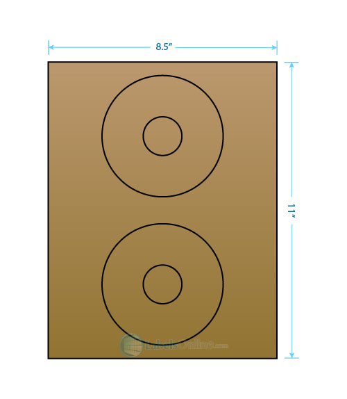 4.5" Circle - 2 up - Brown Kraft