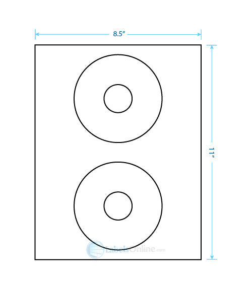 4.5" Circle - 2 up - Clear Matte