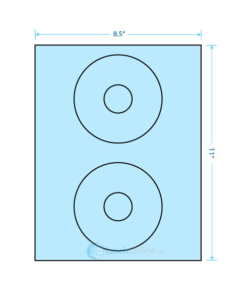 4.5" Circle - 2 up - Pastel Blue