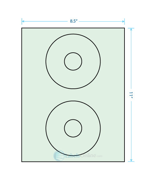4.5" Circle - 2 up - Pastel Green