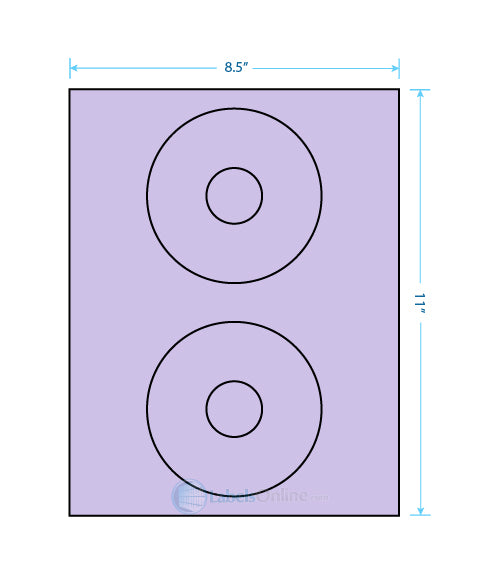 4.5" Circle - 2 up - Pastel Purple