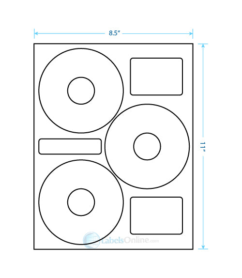 4.52" Circle - 3 up - Matte Litho