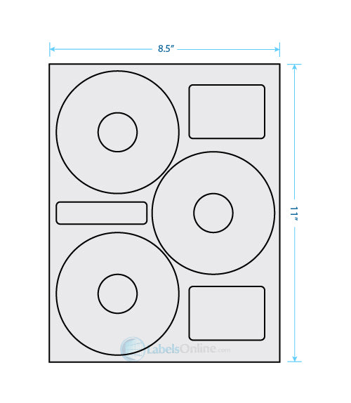 4.52" Circle - 3 up - Recycled