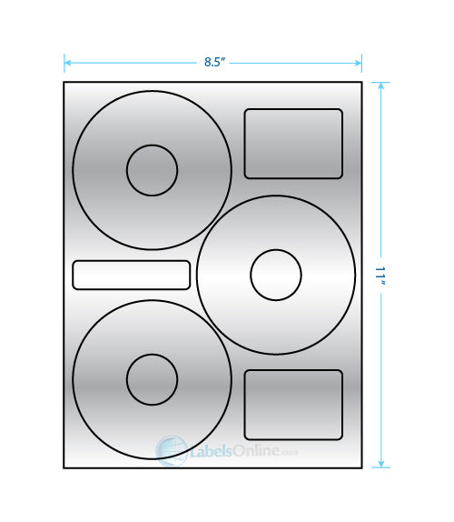 4.52" Circle - 3 up - Silver Foil