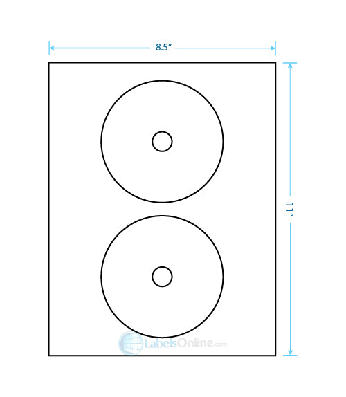 4.57" Circle - 2 up - Opaque/Blockout