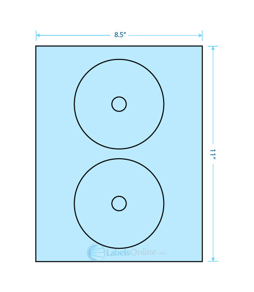 4.57" Circle - 2 up - Pastel Blue