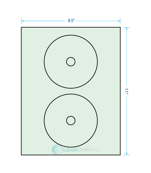 4.57" Circle - 2 up - Pastel Green