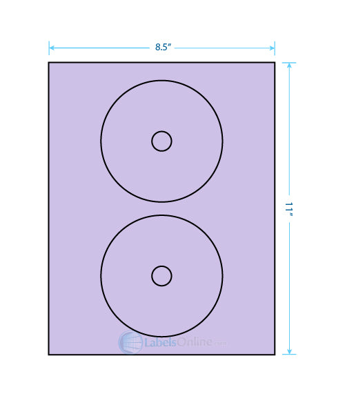 4.57" Circle - 2 up - Pastel Purple