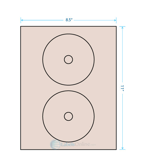 4.57" Circle - 2 up - Pastel Tan