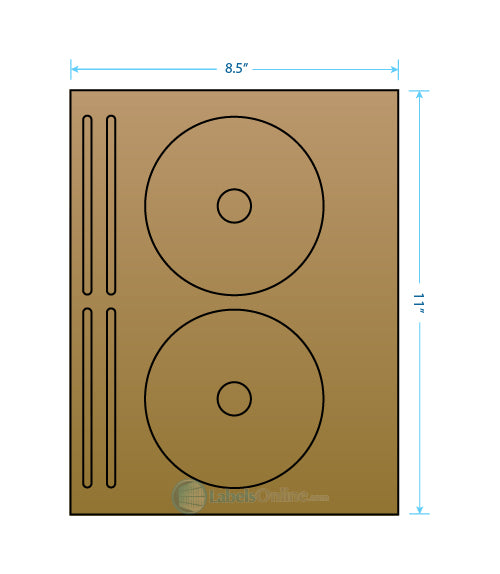4.625" Circle - 2 up - Brown Kraft