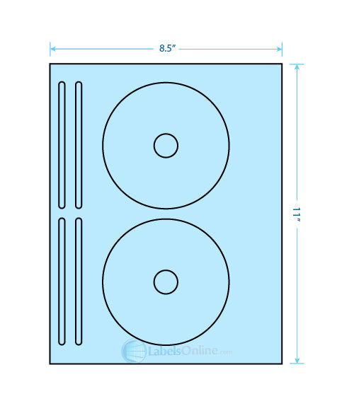 4.625" Circle - 2 up - Pastel Blue