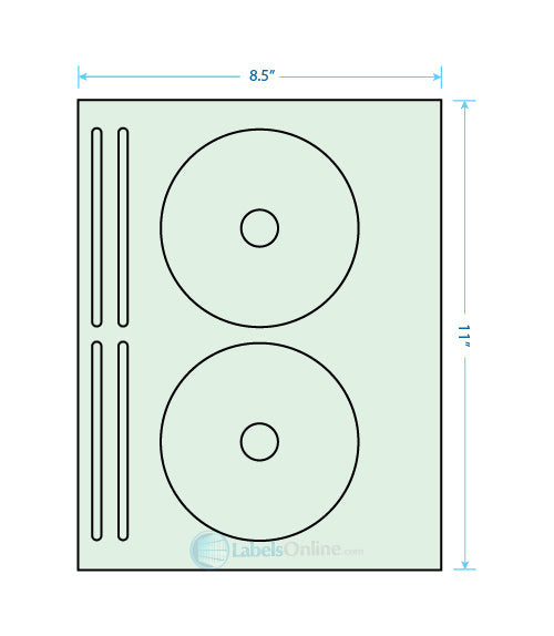 4.625" Circle - 2 up - Pastel Green