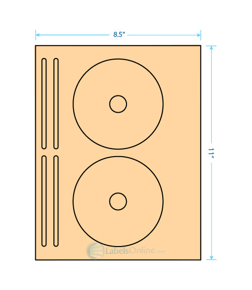 4.625" Circle - 2 up - Pastel Orange