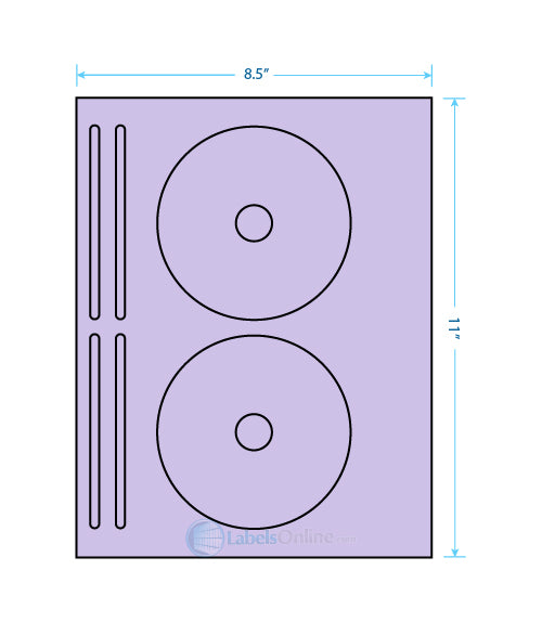 4.625" Circle - 2 up - Pastel Purple