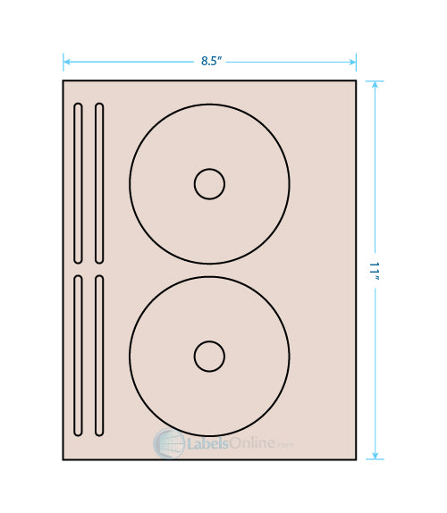 4.625" Circle - 2 up - Pastel Tan