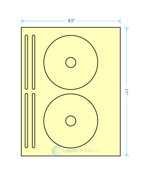 4.625" Circle - 2 up - Pastel Yellow