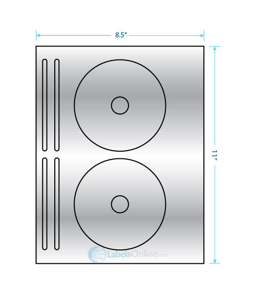 4.625" Circle - 2 up - Silver Foil