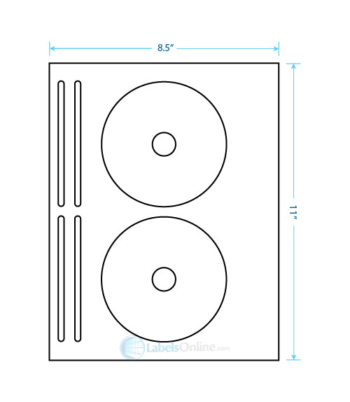 4.625" Circle - 2 up - Standard White Matte