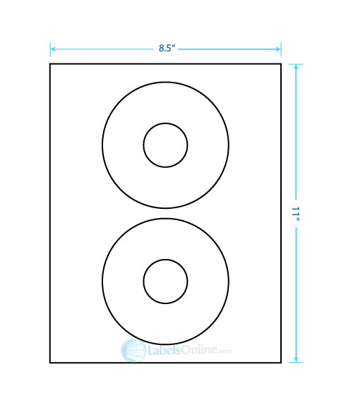 4.64" CD - 2 up - Clear Matte (Laser / Inkjet)