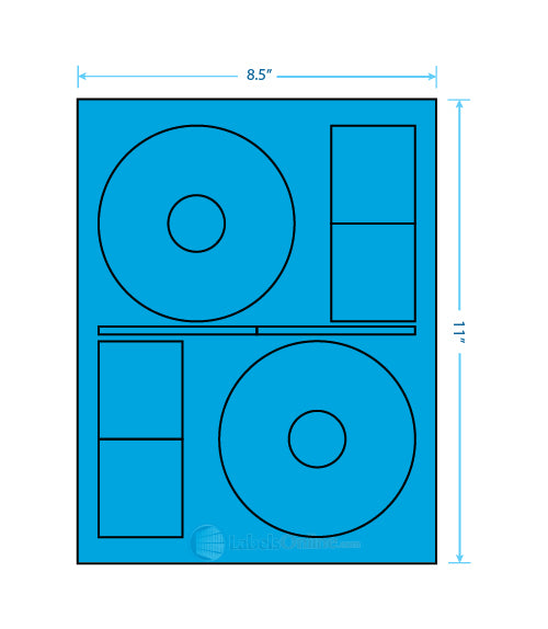 4.64" CD - 2 up - Fluorescent Blue (Laser)