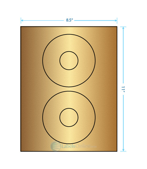 4.64" CD - 2 up - Gold Foil (Laser)